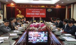 Giao ban trực tuyến Ngành Tổ chức xây dựng Đảng tháng 12 năm 2017